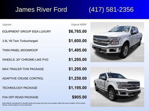 Used 2020 Ford F150 Lariat w/ Equipment Group 502A Luxury AWD/4WD image 5