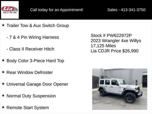 Certified 2023 Jeep Wrangler Unlimited w/ Cold Weather Group AWD/4WD image 21