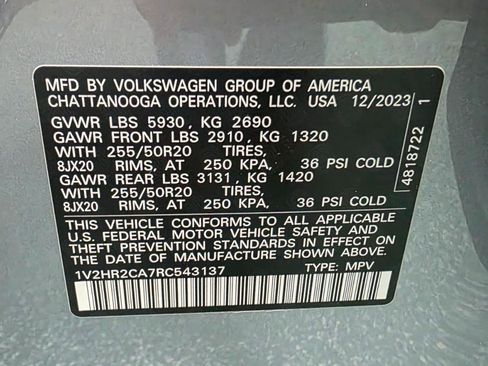 Used 2024 Volkswagen Atlas SE image 46