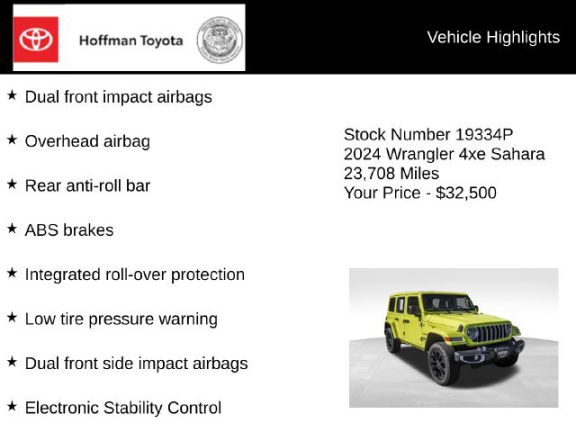Used 2024 Jeep Wrangler Unlimited Sahara AWD/4WD image 20