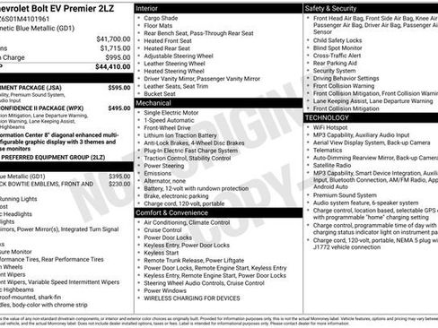 Used 2021 Chevrolet Bolt Premier w/ Infotainment Package FWD image 2