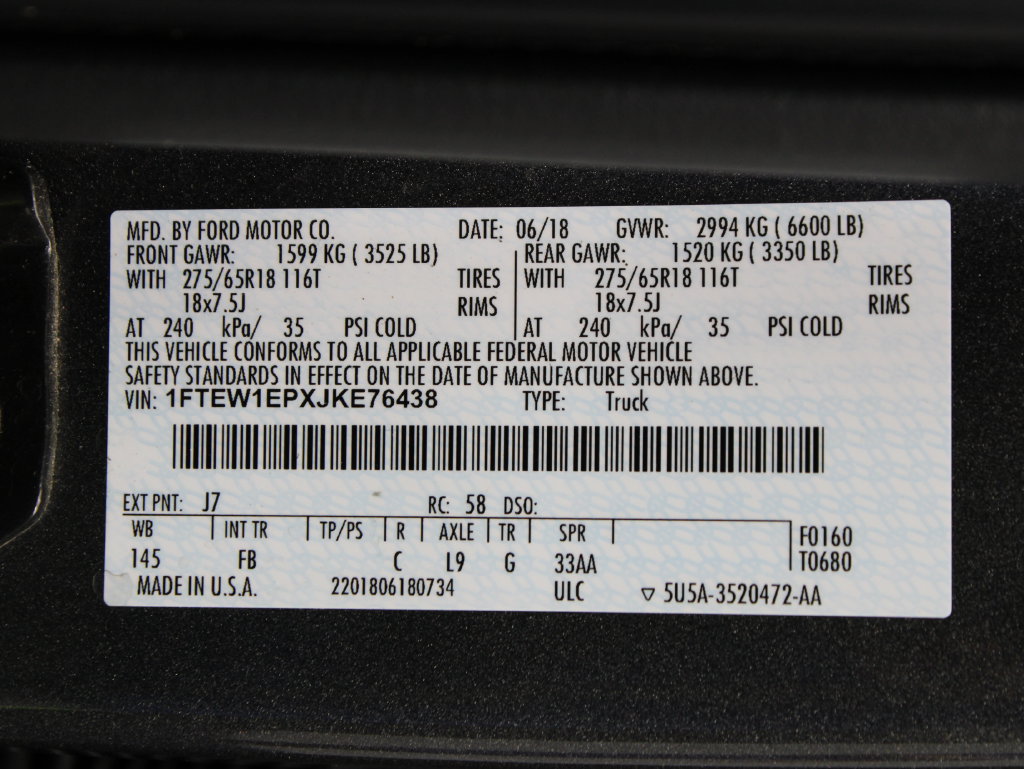 Used 2018 Ford F150 XLT w/ Equipment Group 302A Luxury AWD/4WD image 64