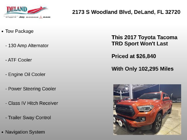 Used 2017 Toyota Tacoma TRD Sport w/ Tow Package RWD image 17
