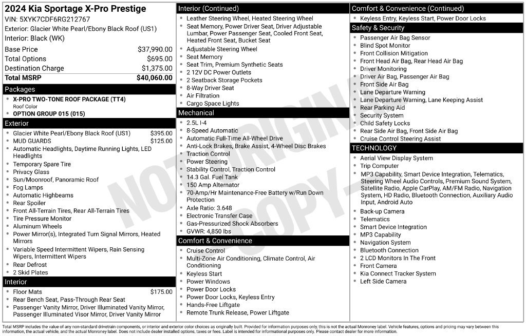 Certified 2024 Kia Sportage X-Pro Prestige AWD/4WD image 13