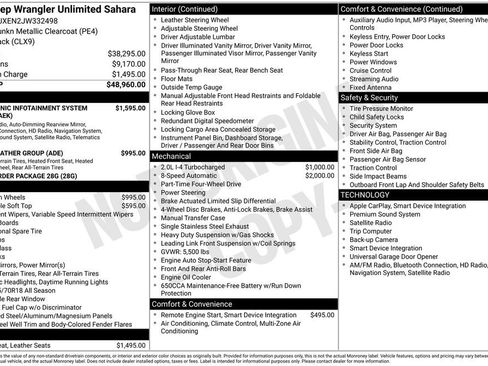 Used 2018 Jeep Wrangler Unlimited Sahara image 54