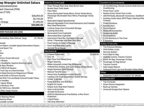 Used 2019 Jeep Wrangler Unlimited Sahara image 31