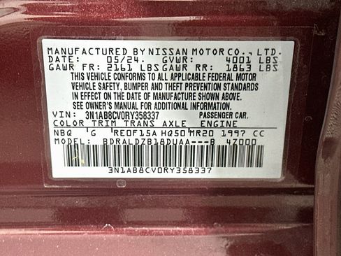 Used 2024 Nissan Sentra SV w/ All-Weather Package FWD image 12