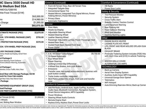 Used 2020 GMC Sierra 3500 Denali w/ Denali Ultimate Package AWD/4WD image 7