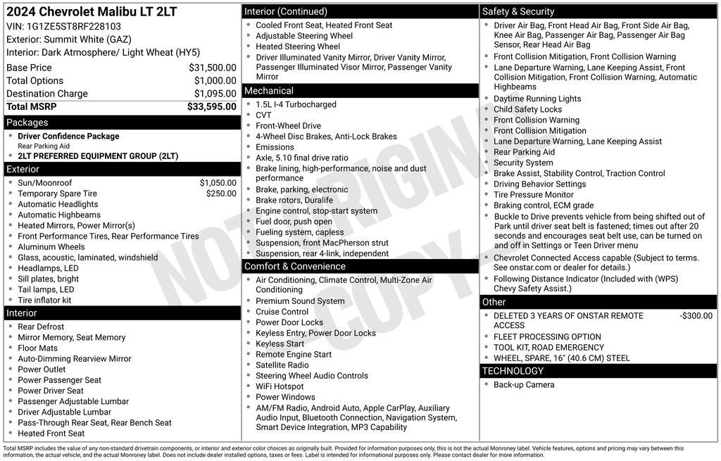 Used 2024 Chevrolet Malibu LT FWD image 17