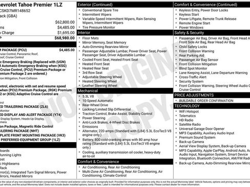 Used 2021 Chevrolet Tahoe Premier w/ Premium Package RWD image 19