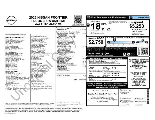 New 2026 Nissan Frontier PRO-4X w/ Pro Premium Package AWD/4WD image 4