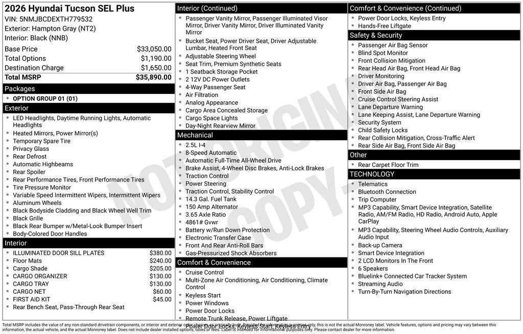 New 2026 Hyundai Tucson SEL Plus AWD/4WD image 42