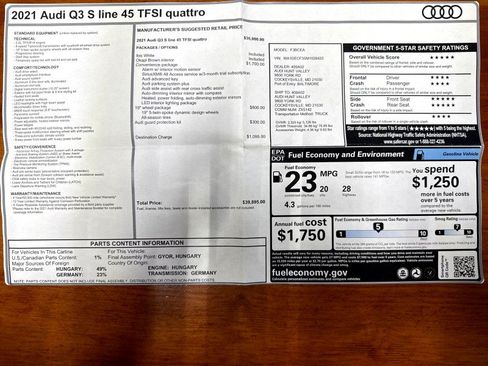 Used 2021 Audi Q3 2.0T Premium w/ Convenience Package AWD/4WD image 41