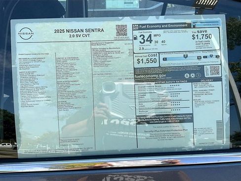 New 2025 Nissan Sentra SV w/ All-Weather Package image 12