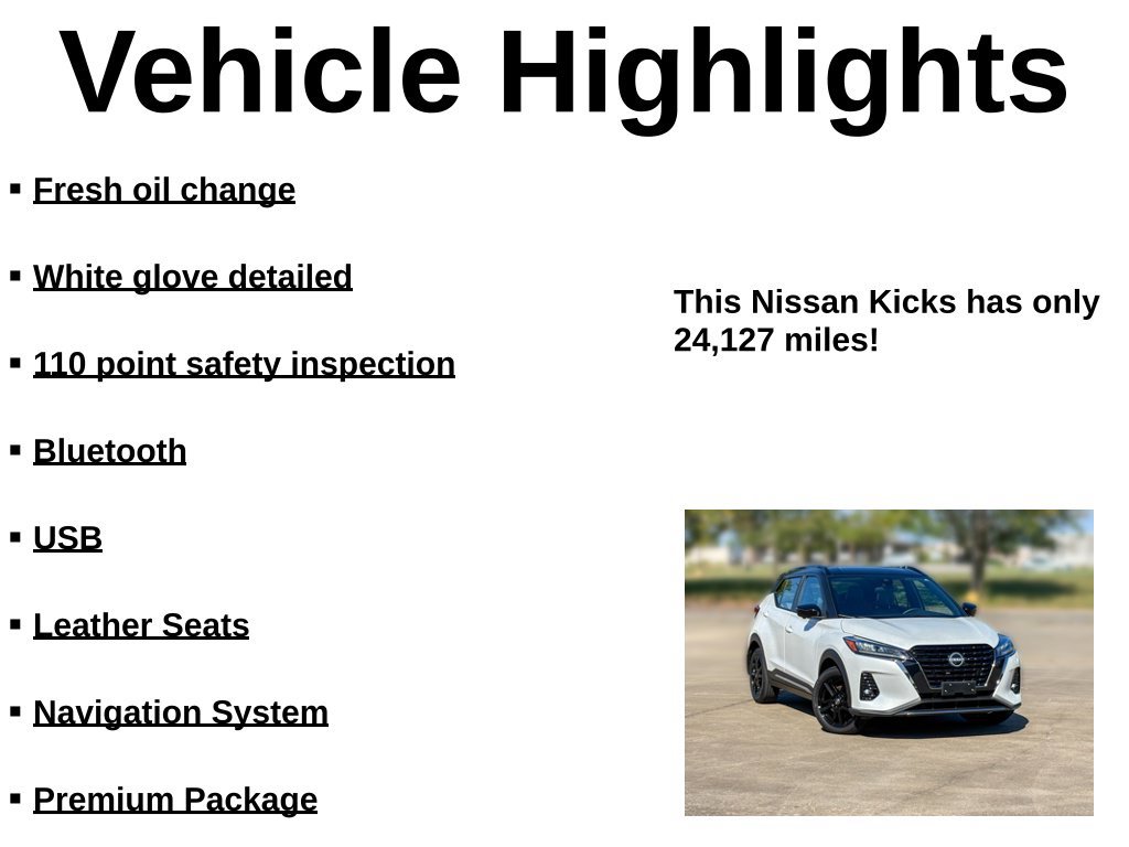 Used 2024 Nissan Kicks SR w/ SR Premium Package FWD image 33
