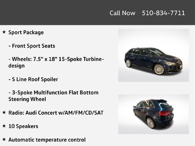 Used 2017 Audi A3 e-tron Premium w/ Sport Package FWD image 4