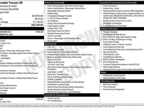 Used 2020 Hyundai Tucson SE w/ Cargo Package AWD/4WD image 16