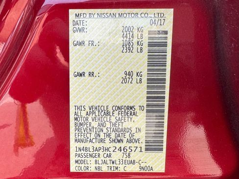 Used 2017 Nissan Altima 3.5 SL w/ 3.5SL Technology Package FWD image 13