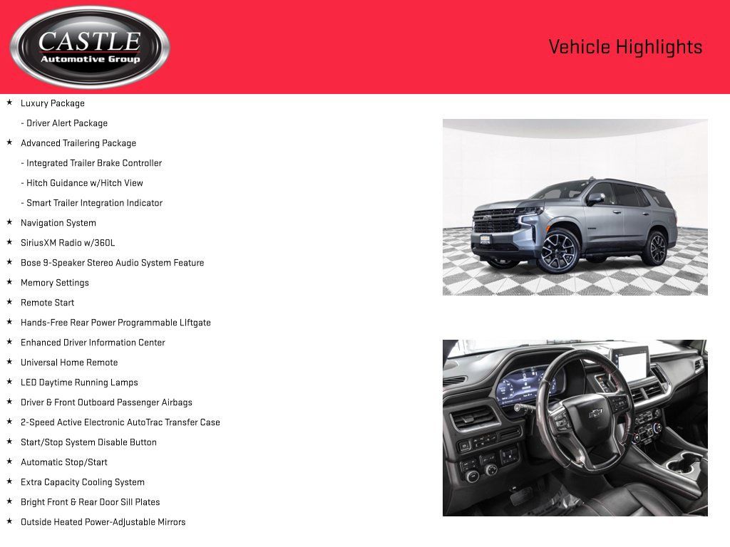 Used 2022 Chevrolet Tahoe RST w/ Luxury Package AWD/4WD image 12