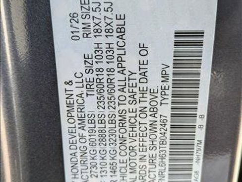 New 2026 Honda Odyssey EX-L image 17