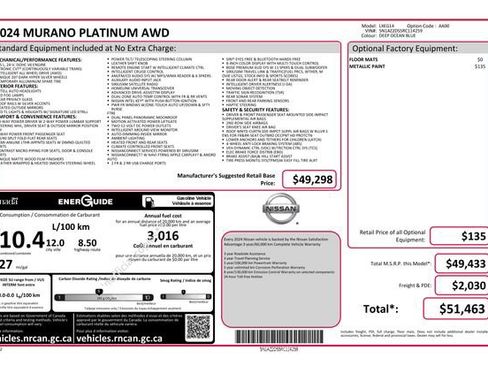 Used 2024 Nissan Murano Platinum AWD/4WD image 7