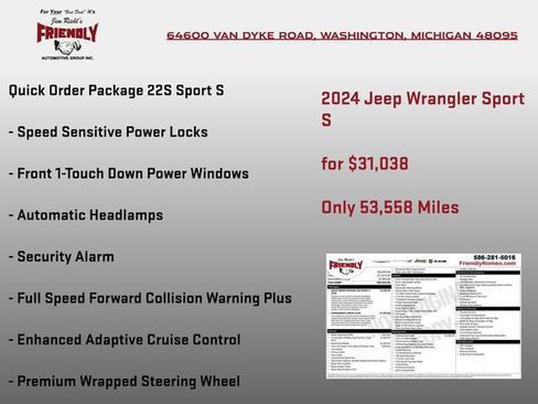 Used 2024 Jeep Wrangler Unlimited Sport AWD/4WD image 4