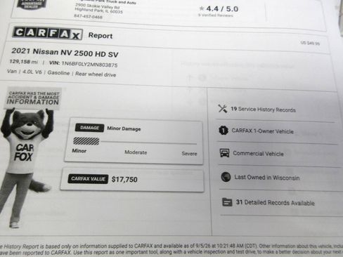 Used 2021 Nissan NV 2500 SV RWD image 36