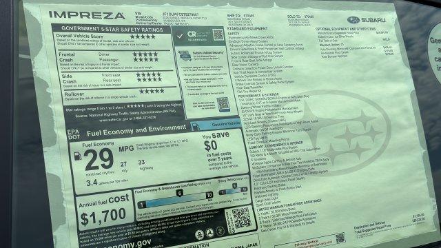 New 2026 Subaru Impreza 2.0i Sport AWD/4WD image 29
