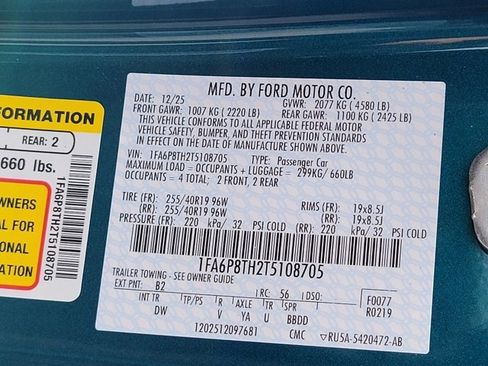 New 2026 Ford Mustang EcoBoost w/ Mustang Nite Pony Package image 11