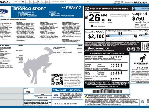 Used 2024 Ford Bronco Sport Outer Banks w/ Tech Package image 2