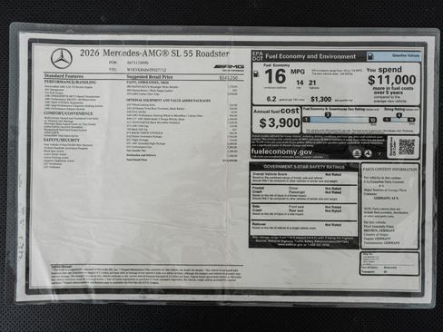 Used 2026 Mercedes-Benz SL 55 AMG 4MATIC image 24