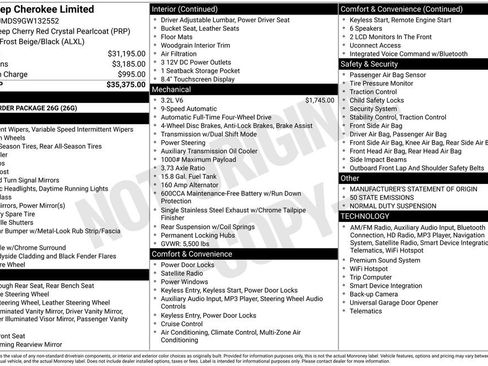 Used 2016 Jeep Cherokee Limited image 34