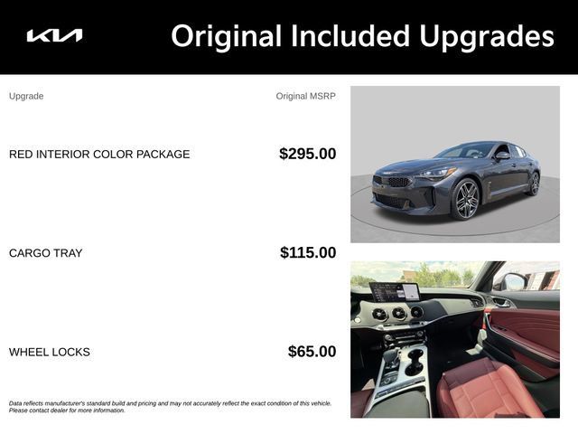 Certified 2023 Kia Stinger GT2 w/ Red Interior Color Package AWD/4WD image 8
