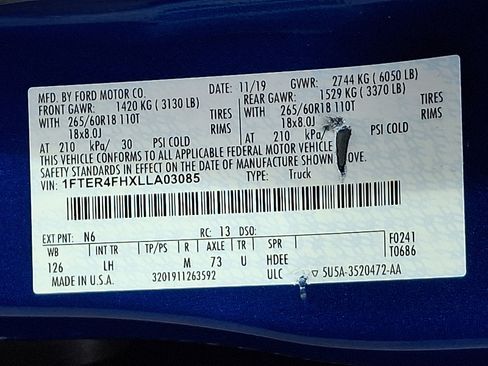 Certified 2020 Ford Ranger XLT w/ Equipment Group 301A Mid image 27