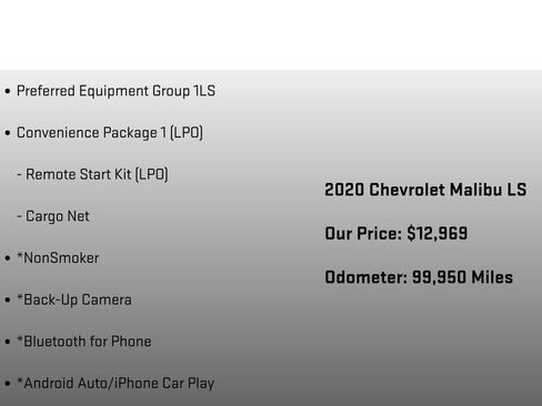 Used 2020 Chevrolet Malibu LS w/ LPO, Convenience Package 1 FWD image 6