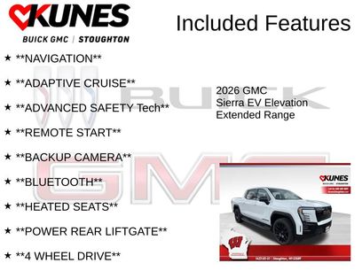 New 2026 GMC Sierra EV Elevation w/ LPO, Elevation Dark Package