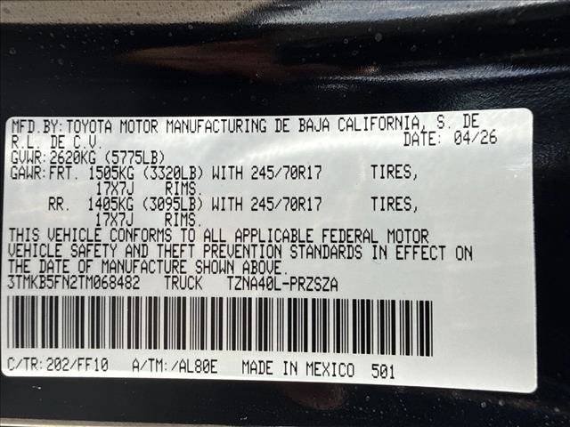 Used 2026 Toyota Tacoma SR5 RWD image 20