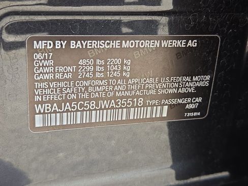 Used 2018 BMW 530i RWD image 26