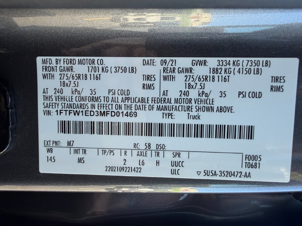 Used 2021 Ford F150 XLT w/ Equipment Group 302A High AWD/4WD image 30