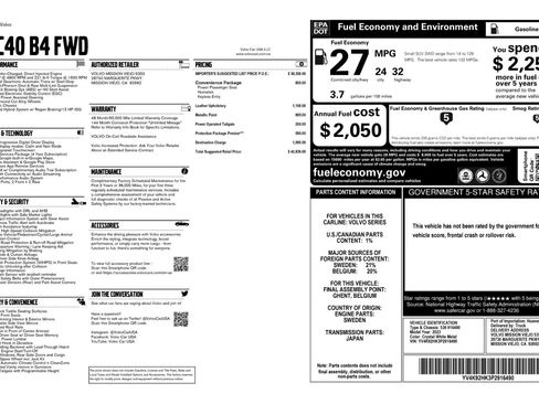 Used 2023 Volvo XC40 B4 Core w/ Convenience Package image 53