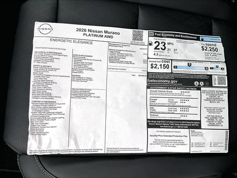 New 2026 Nissan Murano Platinum image 21