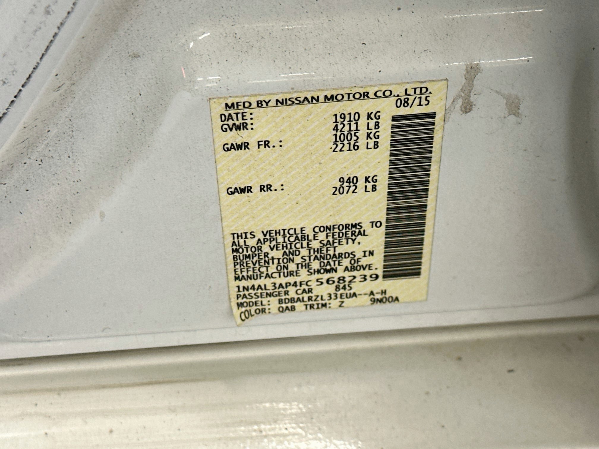 Used 2015 Nissan Altima 2.5 SL w/ Moonroof Package FWD image 12