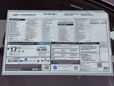 New 2026 Chevrolet Tahoe LT w/ Comfort Package AWD/4WD image 20