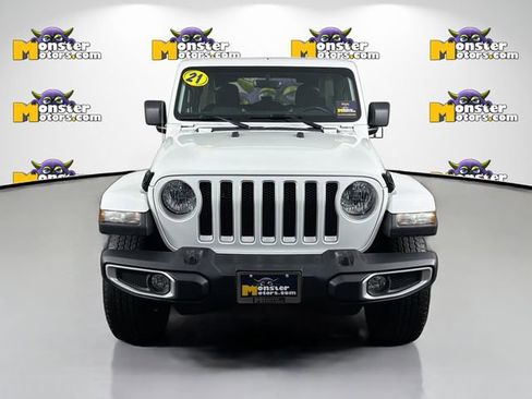 Used 2021 Jeep Wrangler Unlimited Sahara w/ Uconnect 4C Nav & Sound Group AWD/4WD image 2