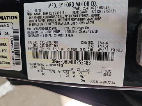 Used 2020 Ford Fusion SE FWD image 32
