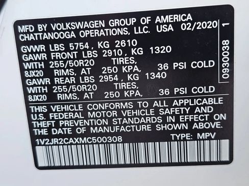 Used 2021 Volkswagen Atlas SE w/ Panoramic Sunroof Package FWD image 31