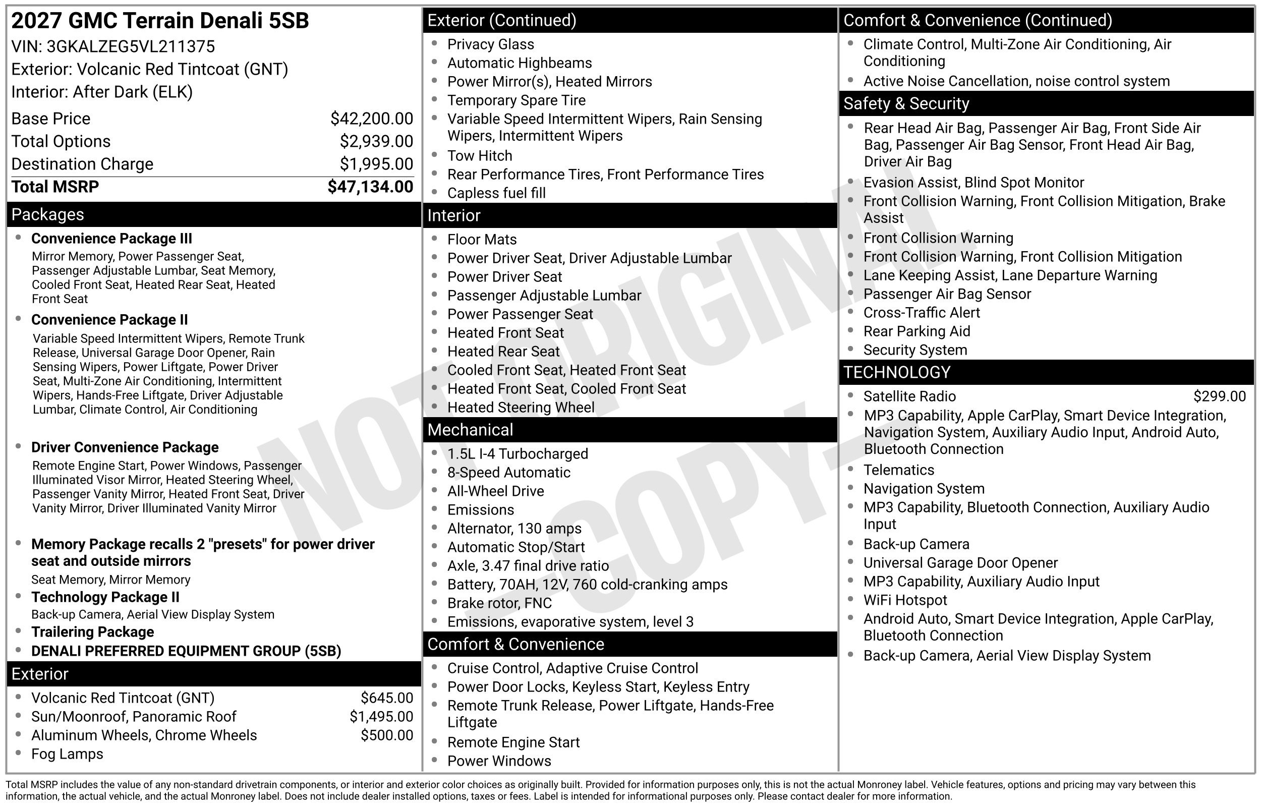 New 2027 GMC Terrain Denali AWD/4WD image 3