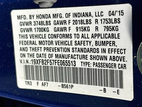 Used 2015 Honda Civic LX image 12