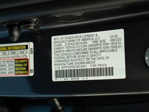 New 2026 Honda Ridgeline RTL image 31