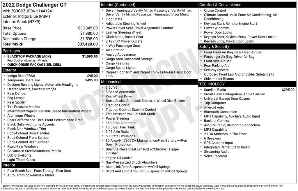 Used 2022 Dodge Challenger GT w/ Blacktop Package RWD image 40